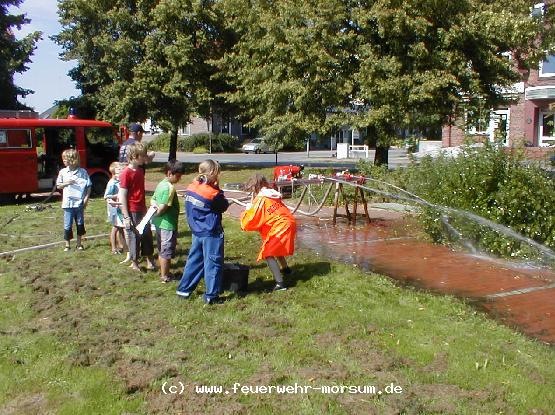  Die Wasserspiele sind immer wieder sehr begehrt